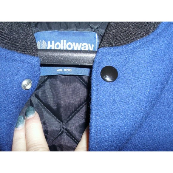 Letterman Jacket by Holloway Varsity Wool/Leather Basketball  Size XL (NWOT) New - Picture 3 of 5